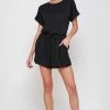 Wanderlust By Abby Solid Romper With Pockets
