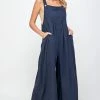 Wanderlust By Abby NEW Solid Linen Overalls