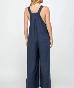 Wanderlust By Abby NEW Solid Linen Overalls
