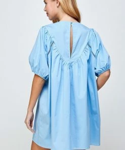 Wanderlust By Abby Chambray Eyelet Detail Short Sleeve Dress NEW 9 Wanderlust By Abby Chambray Eyelet Detail Short Sleeve Dress NEW