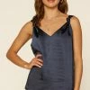 Wanderlust By Abby Navy Satin Knotted Strap Cami CLOTHING