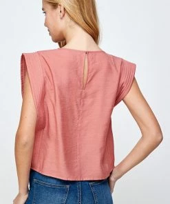 Wanderlust By Abby Contrast Stitch Top NEW