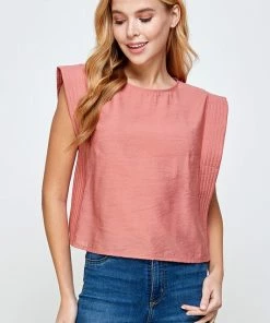 Wanderlust By Abby Contrast Stitch Top NEW