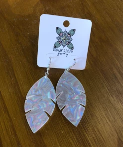 Wanderlust By Abby Opal Leaf Earrings NEW