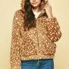 Wanderlust By Abby NEW Fawn Print Fluff Jacket