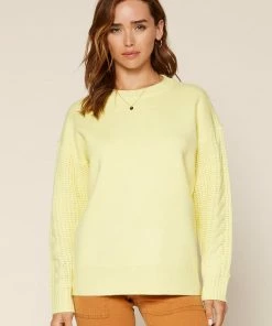 Wanderlust By Abby Long Sleeve Cable Knit Sweater CLOTHING