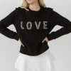 Wanderlust By Abby CLOTHING Beads Lettering Sweatshirt