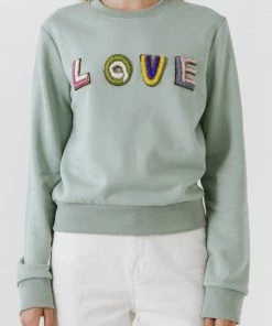 Wanderlust By Abby Beads Lettering Sweatshirt CLOTHING