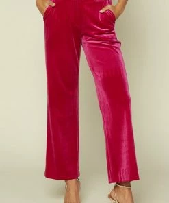 Wanderlust By Abby Velvet Wide Leg Pants