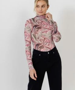 Wanderlust By Abby NEW Print Mesh Top