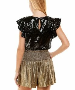 Wanderlust By Abby Sequin Ruffle Sleeve Top