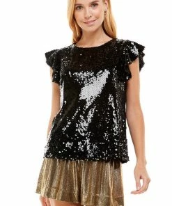 Wanderlust By Abby Sequin Ruffle Sleeve Top