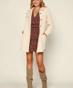 Wanderlust By Abby Midi Shacket With Pockets NEW