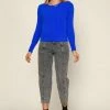 Wanderlust By Abby CLOTHING Long Sleeve Round Neck Fuzzy Knit Sweater