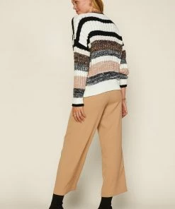 Wanderlust By Abby Multi Colored Striped Cardigan