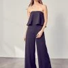 Wanderlust By Abby Strapless Ruffle Jumpsuit NEW