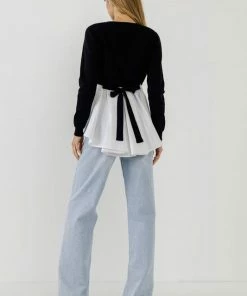 Wanderlust By Abby NEW Mix Media Peplum Top