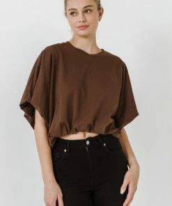 Wanderlust By Abby CLOTHING High-Low Cropped Shirt