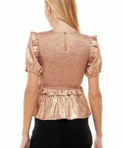 Wanderlust By Abby Metallic Peplum Top