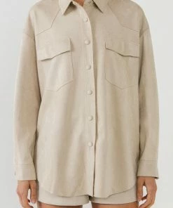 Wanderlust By Abby SALE Suede Oversized Shirt