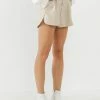Wanderlust By Abby Taupe Faux Leather Shorts