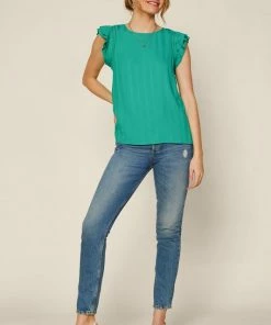 Wanderlust By Abby Short Ruffle Sleeve Top