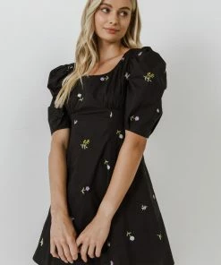 Wanderlust By Abby Floral Embroidery Mini Dress