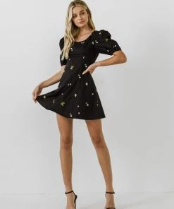 Wanderlust By Abby Floral Embroidery Mini Dress