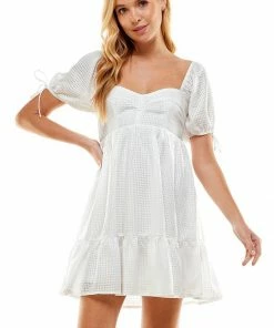 Wanderlust By Abby Tiered Sweetheart Mini Dress NEW
