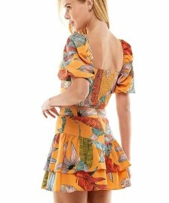 Wanderlust By Abby Orange Bubble Sleeve Crop Top 7 Wanderlust By Abby Orange Bubble Sleeve Crop Top