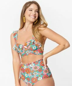 Wanderlust By Abby Floral Print Southampton Swim Top