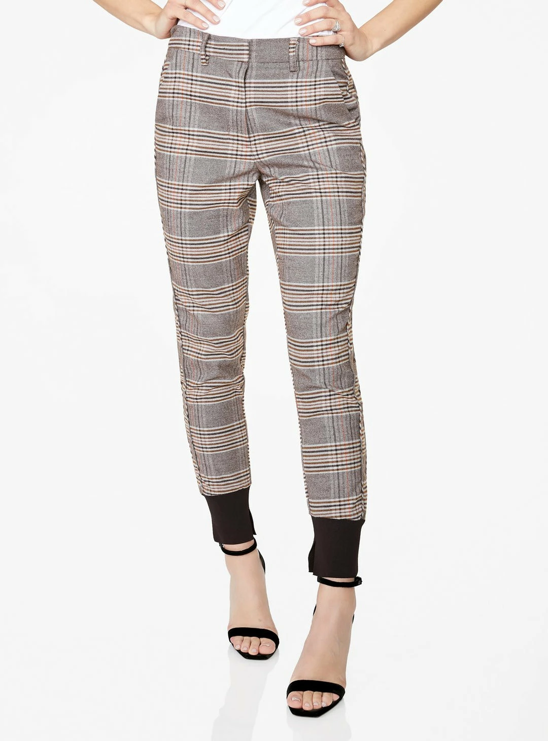 Wanderlust By Abby High Waisted Plaid Jogger Pants 4 Wanderlust By Abby High Waisted Plaid Jogger Pants