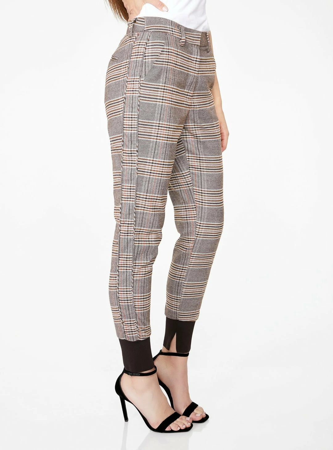 Wanderlust By Abby High Waisted Plaid Jogger Pants 3 Wanderlust By Abby High Waisted Plaid Jogger Pants