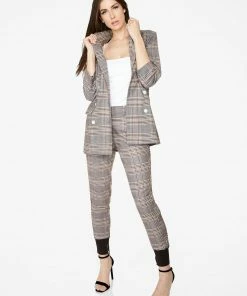 Wanderlust By Abby High Waisted Plaid Jogger Pants 9 Wanderlust By Abby High Waisted Plaid Jogger Pants