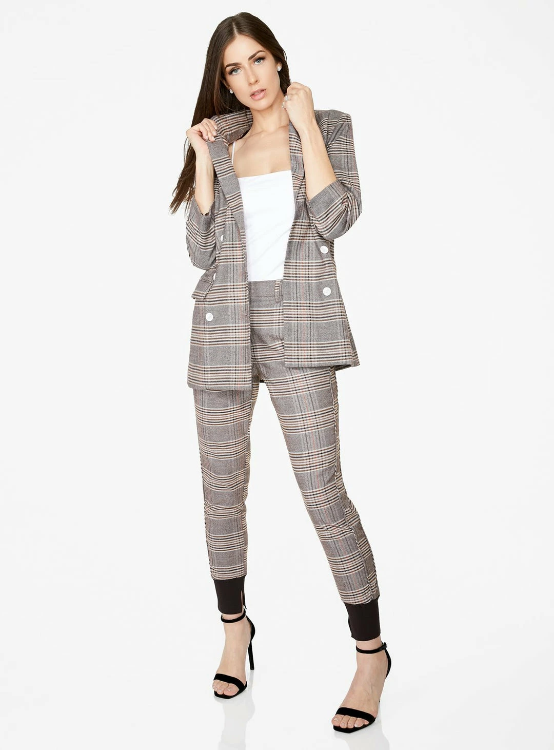 Wanderlust By Abby High Waisted Plaid Jogger Pants 6 Wanderlust By Abby High Waisted Plaid Jogger Pants