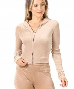 Wanderlust By Abby Velour Zippered Hoodie