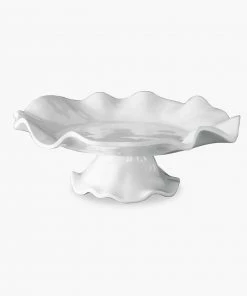Wanderlust By Abby NEW White Pedestal Cake Plate