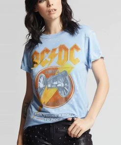 Wanderlust By Abby ACDC Ready To Rock Out Graphic Tee NEW