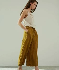 Wanderlust By Abby Satin Wide Leg Pants