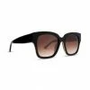 Diff Eyewear Sunglasses BELLA II MATTE BLACK BEIGE MIRROR LENS POLARIZED