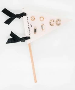 Wanderlust By Abby Personalized Pennant Earring Set