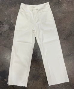 Wanderlust By Abby Off White Utility Wide Leg Jeans NEW