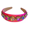 Wanderlust By Abby Pink Jeweled Medallion Headband