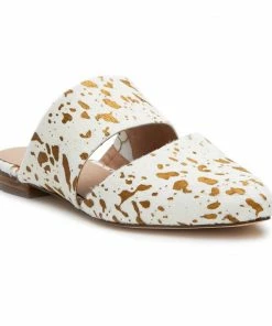 Wanderlust By Abby White Mule With Gold Spot