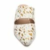 Wanderlust By Abby White Mule With Gold Spot