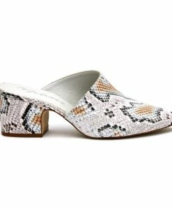 Wanderlust By Abby White Multi Snakeskin Mule