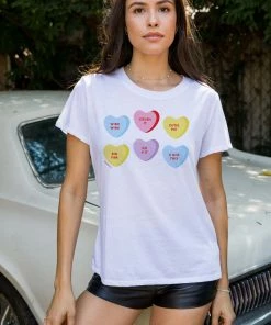 Wanderlust By Abby NEW Candy Hearts Loose Tee