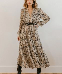 Wanderlust By Abby NEW Paisley Tiered Maxi Dress