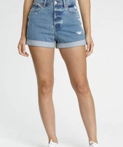 Wanderlust By Abby Double Shot High Rise Cuffed Shorts