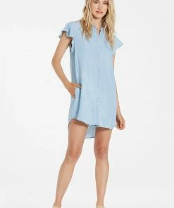 Wanderlust By Abby NEW Zayn Flutter Sleeve Dress